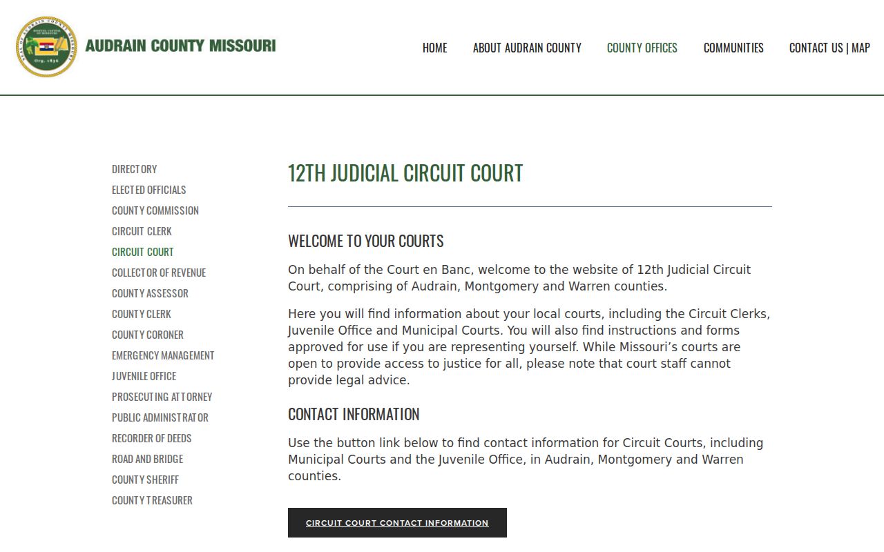 Official 12th Judicial Circuit information